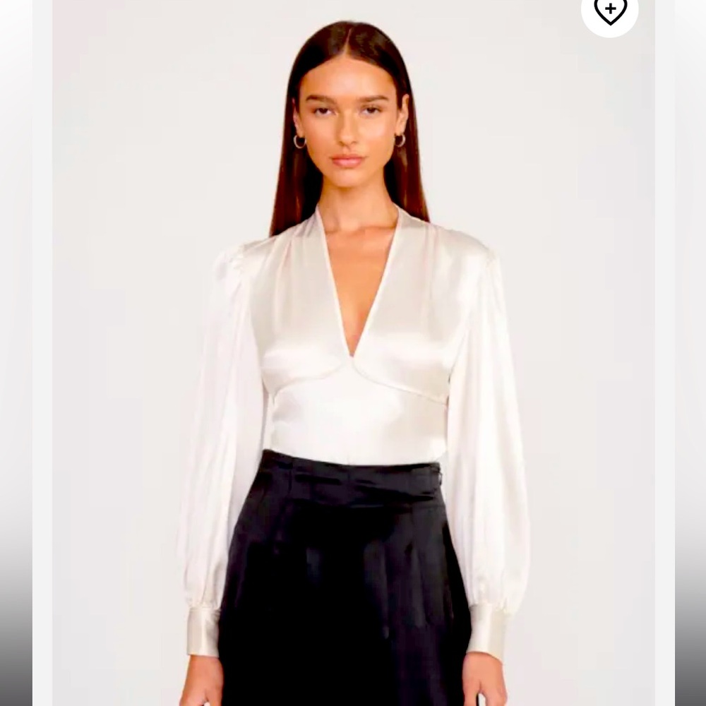 STAUD Rosenda Top in Ivory - NWT
